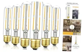 Bango 741532339083 T10 Led Bulb Dimmable Tubular Bulbs 4w Equivalent To 40 Watt Incandescent
