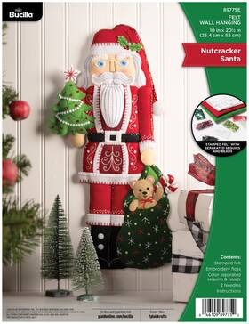 Bucilla 5a002ygb-1gz9w Felt Wall Hanging-nutcracker -