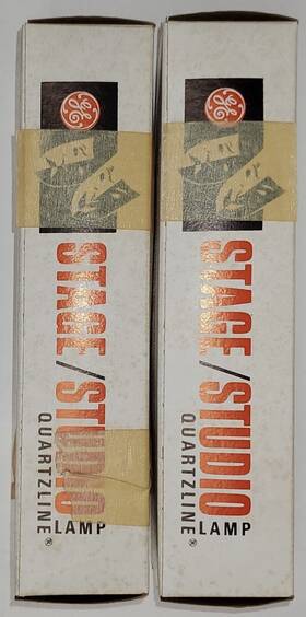 Ge 11966 Lot Of 2 Btl 120v 500w Quartzline Stage/studio Lamps