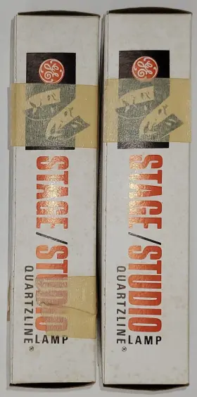 11966 Ge Lot Of 2 Btl 120v 500w Quartzline Stage/studio Lamps