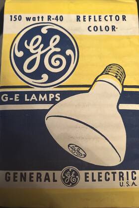 Ge 150r40/y Yellow 150 Watt R40 Bulb For Atmosphere Lighting Indoor Outdoor