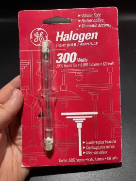 19379 Ge Halogen T2.5 Bulbs By 300w 5950 Lumens R7s Base. B