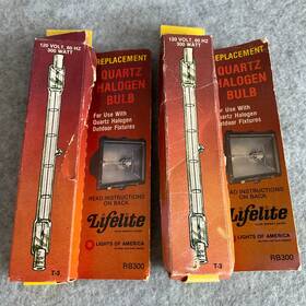 Lifelite Rb300 Lot/2 Replacement Quartz Halogen Bulb For Outdoor Fixture 300w 120 V T3