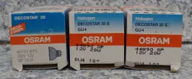 44890 Osram 050300346168 Lot Of 3 Wfl 10w 12v 38deg Gu4 Halogen Bulb
