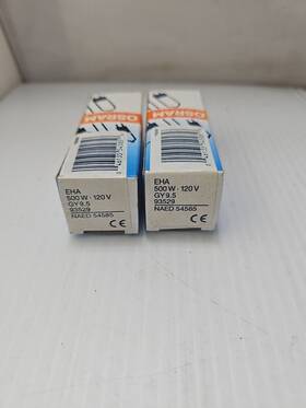 Osram 54585 Two Eha 500w 120v Gy9.5 Naed Halogen Photo Optic Lamps