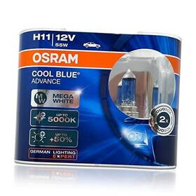 Osram 62211cba H11 12v 55w 5000k Cool Blue Advance Car Bulbs Halogen Head