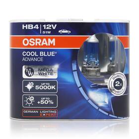 Osram 9006cba 9006 Hb4 12v 51w 5000k Cool Blue Advance Car Bulbs Halogen Head
