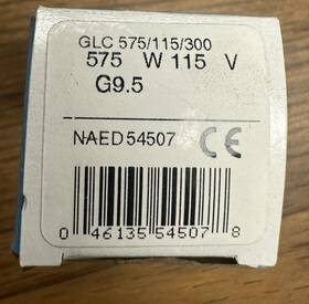 Osram Sylvania 54507 Glc 575/115/300 575w 120v G9.5 Halogen Stage Club Dj Lamp