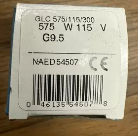 54507 Osram Sylvania Glc 575/115/300 575w 120v G9.5 Halogen Stage Club Dj Lamp