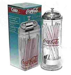 Satco S3607 Coca Cola 11-1/4 Inch Straw Dispenser Cok8791