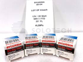Sylvania 55134 Lot Of 4/each 12v / 20 Watt Mr11 Ftd 25 Fl - #l59ps
