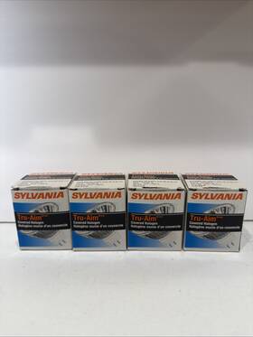 Sylvania 58326 Halogens Bulbs Tru-aim Covered 50mr 16/nfl25 12v 50w Lot Of 4
