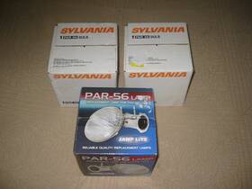 Sylvania Ll-300 Lot Of 3. Osram / Lamplite Par 56 Bulbs 300w 120v. Unopened Boxes