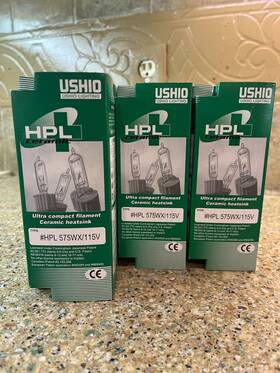 Ushio 048777144039 Hpl Ceramic 575wc 115v High Performance Halogen Lamp Stage Bulbs