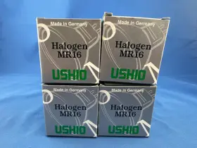 Mr16 Ushio 048777369500 Lot Of 4 Ultraline 10 000 Hour Ext/fg/ws/6500k 12v 50w Light Bulb