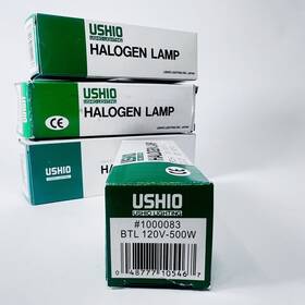 Ushio 1000083 Lot Of 4 New #1000083 Btl 500w 120v Halogen Lamps