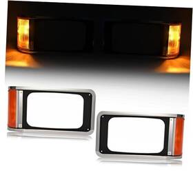 Wofeili Llc Mo-5316 Headlight Bezels Compatible With 1990-2017 Mack Ch613 Sfa Hood Truck Headlamp