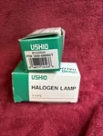 Two 1000629 Ushio Ftk 500W 120V T6 GY9.5 Clear Halogen Lamps New. Price: $20.00.