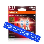 H11: Osram 64211NB220 Night Breaker Halogen Bulbs Pack Of New. Price: $28.98.