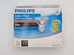 Philips MR16 Halogen Light Bulbs GU5.3 50W 12V 680 Lumens 6-PACK Flood Lamp New. Price: $29.95.