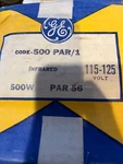 General Electric 500W PAR56 Infrared 115-125 Volts CODE-500PAR/1 Lamp New. Price: $25.00.