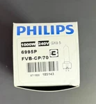 Philips 6995P Halogen Bulb 1000W 240V GX9.5 Lamp FVB-CP/70 New. Price: $95.00.