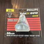 Philips BC50GU10/HAL/TL 50W Twistline MR16 Lamp, Flood 120V Bright White New. Price: $26.99.
