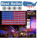 (new) American Flag Lights, 420 Led Usa Net Outdoor Waterproof Patr. Price: $30.88.