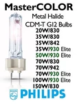 Philips Mastercolor Cdm T6 G12 Metal Halide Bulb / Lamp 20W 35W 70W 100W 150W New. Price: $44.44.