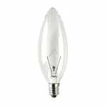 Bulbrite KR25CTC/25 25W Torpedo Chandelier (B8) Candelabra Base New. Price: $8.99.